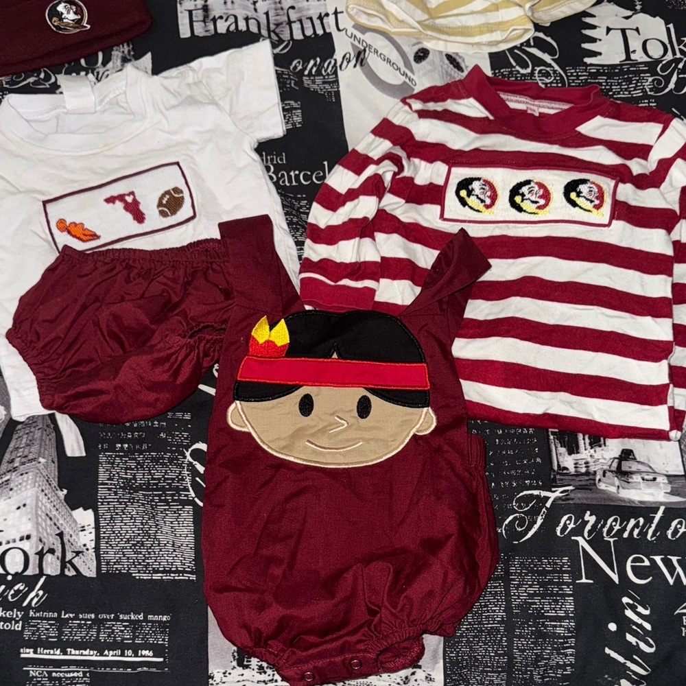 Florida State Seminoles 6M Baby Outfit lot